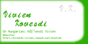 vivien kovesdi business card